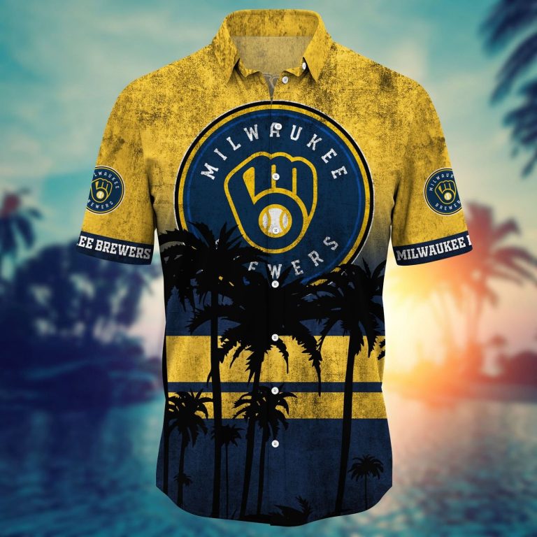 Milwaukee Brewers Tropical Hawaiian Shirt (3) Milwaukee Brewers tropical hawaiian shirt 3