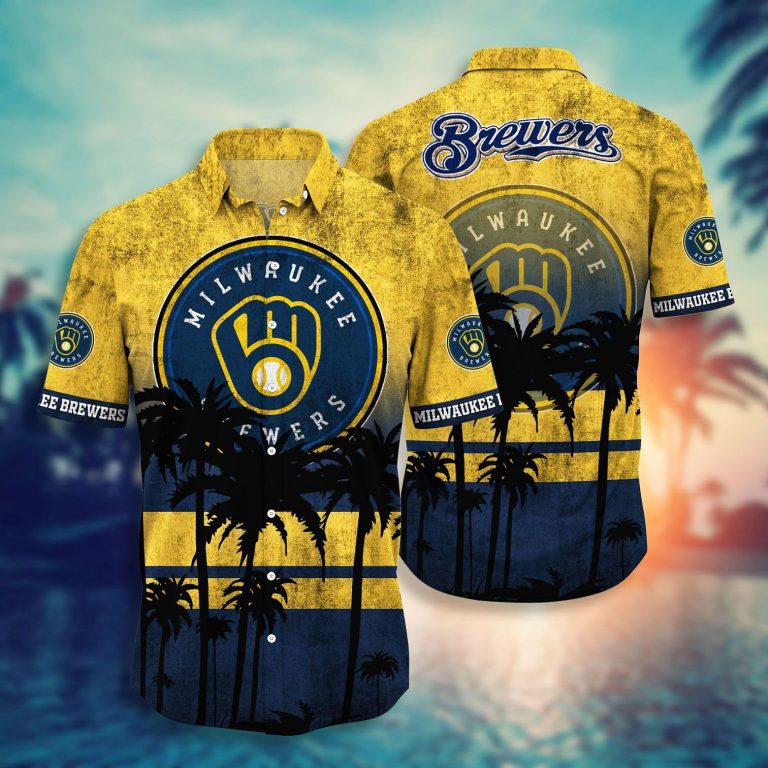 Milwaukee Brewers Tropical Hawaiian Shirt (5) Milwaukee Brewers tropical hawaiian shirt 5
