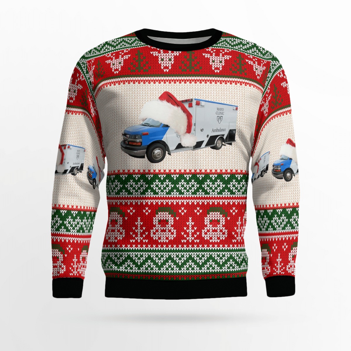 Minnesota Mayo Clinic Ambulance Christmas sweater, sweatshirt 2 Minnesota Mayo Clinic Ambulance Christmas sweater sweatshirt 1