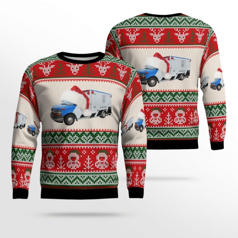 Minnesota Mayo Clinic Ambulance Christmas sweater sweatshirt