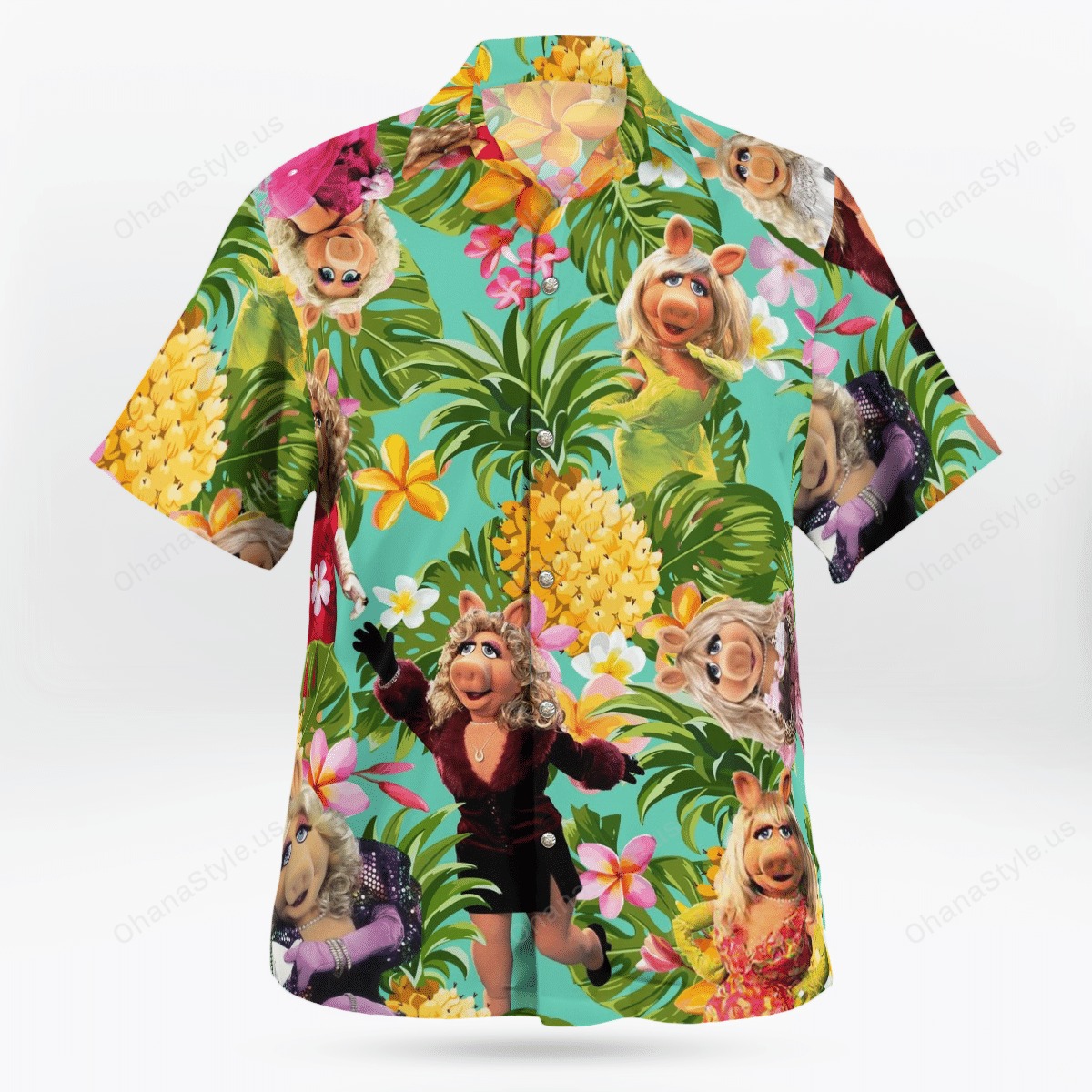 Miss Piggy pineapple tropical hawaiian shirt 4 Miss Piggy pineapple tropical hawaiian shirt 2