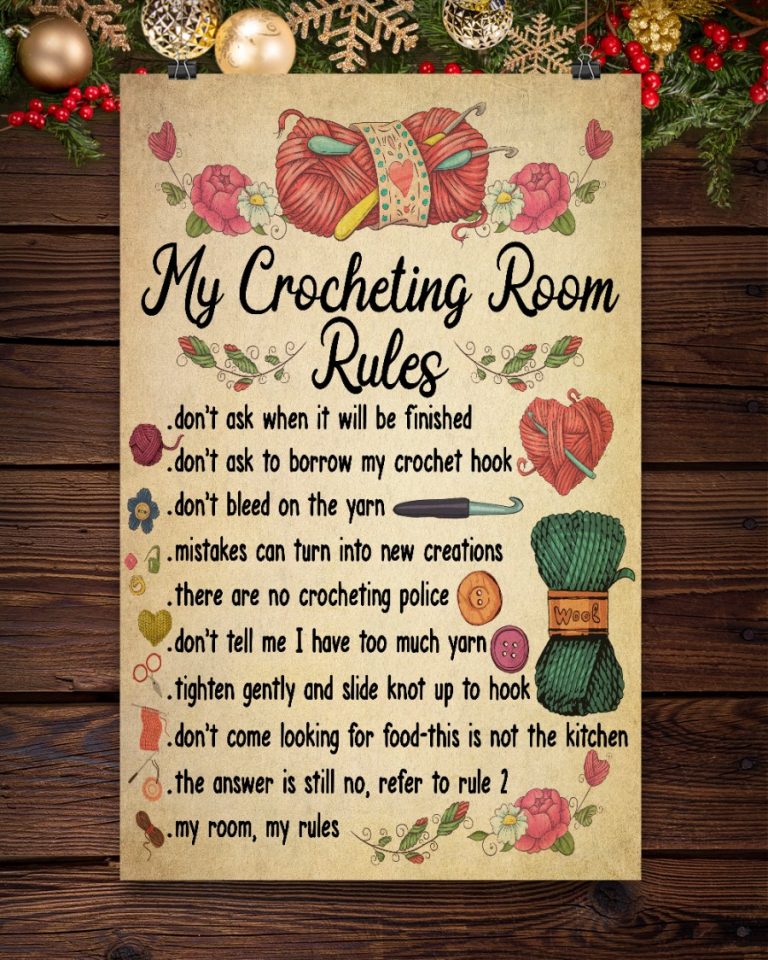 My crocheting room rules don't ask when I will be finished poster 3 My crocheting room rules dont ask when I will be finished poster 3