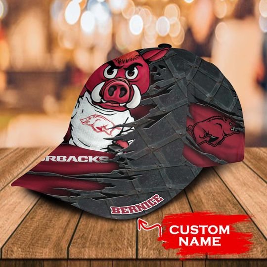 NCAA1 Arkansas razorbacks 3d mascost custom name cap hat 3 NCAA1 Arkansas razorbacks 3d mascost classic custom name cap 2