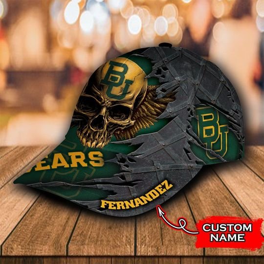 NCAA3 Baylor Bears Skull Custom name cap2
