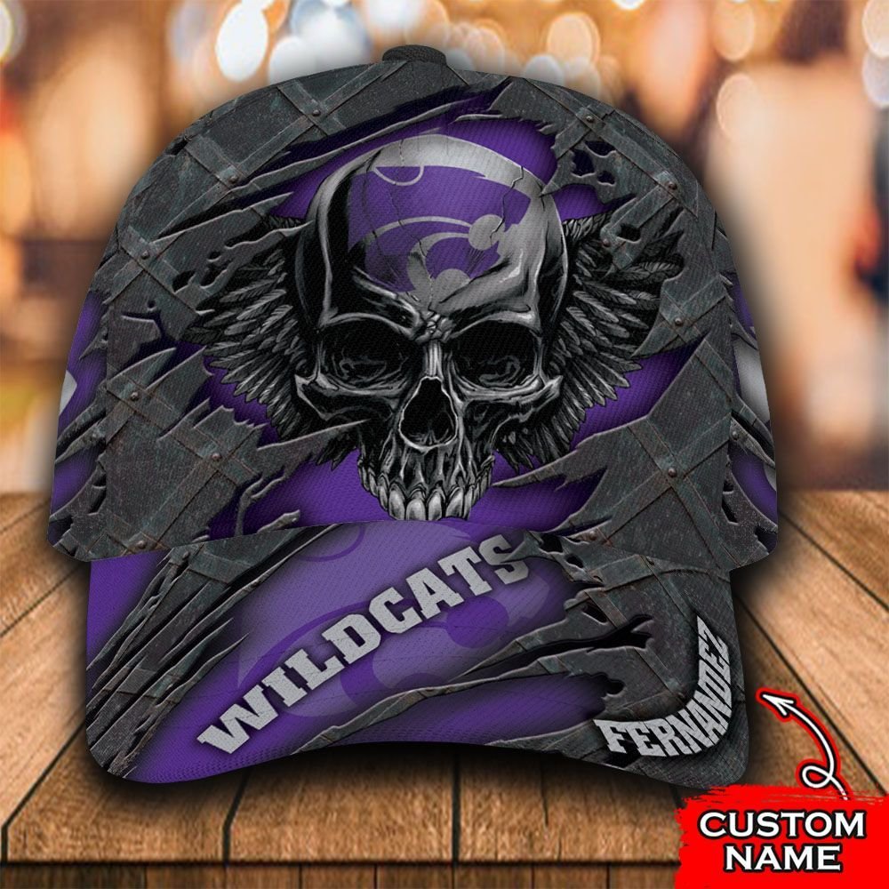 NEW Skull Kansas State Wildcats custom Personalized cap 1