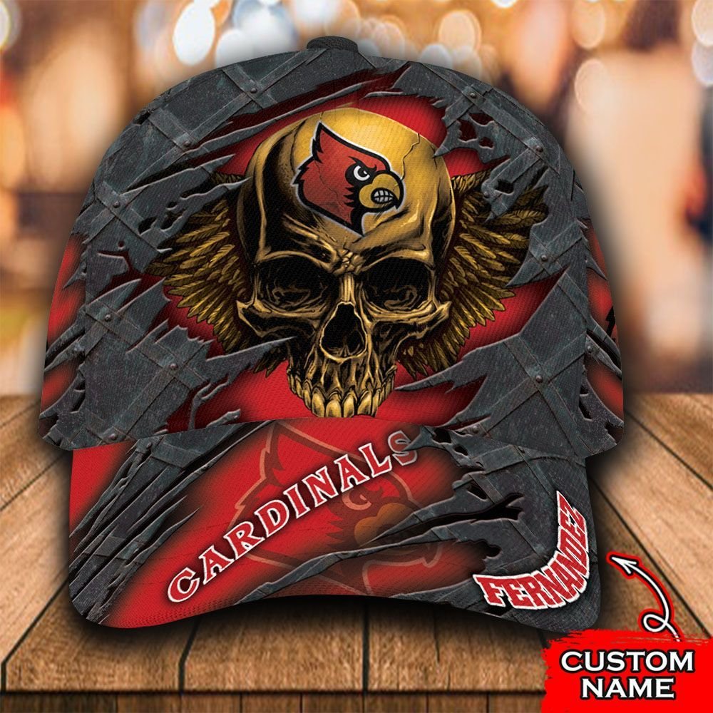 NEW Skull Louisville Cardinals custom Personalized cap 1