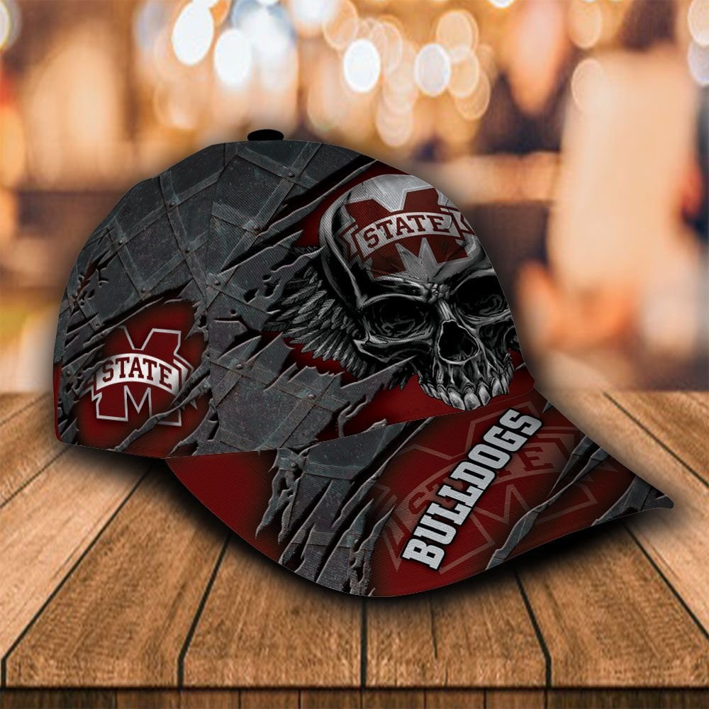 NEW Skull Mississippi State Bulldogs custom Personalized cap 4 NEW Skull Mississippi State Bulldogs custom Personalized cap 4