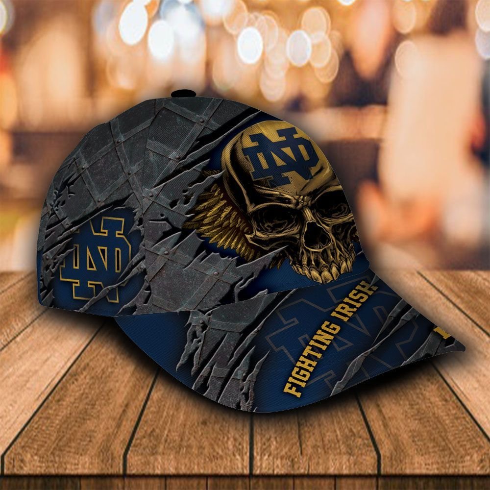 NEW Skull Notre Dame Fighting Irish custom Personalized cap 4 NEW Skull Notre Dame Fighting Irish custom Personalized cap 4