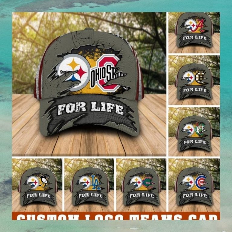 NEW for life Pittsburgh Steelers and Custom logo Sport teams cap 2