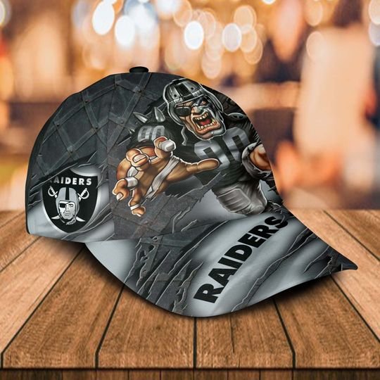 NFL Las Vegas Raiders 3d Mascost Custom name Cap