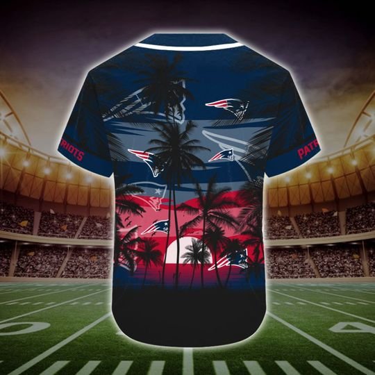 New England Patriots Tropical Baseball Jersey 5 New England Patriots Tropical Baseball Jersey2