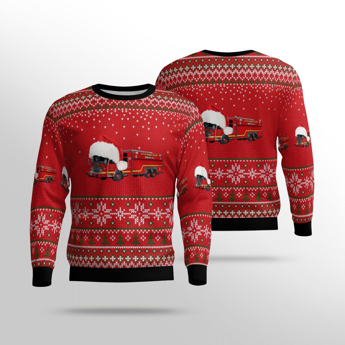 New Jersey Newark Fire Department Christmas sweater, sweatshirt 4 New Jersey Newark Fire Department Christmas sweater sweatshirt