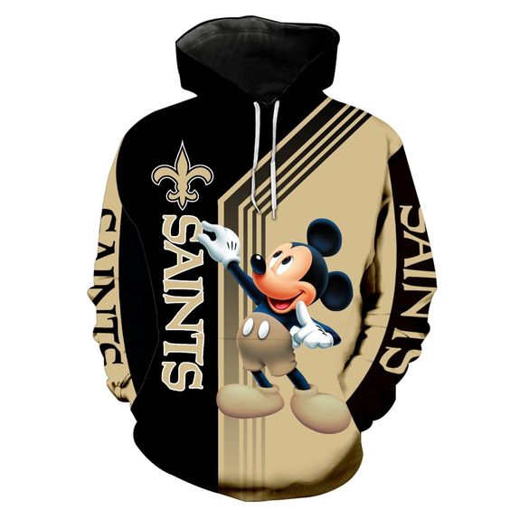 New Orleans Saints Mickey Mouse 3D Hoodie