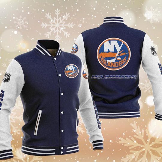 New York Islanders Varsity Baseball Jacket 5 New York Islanders Varsity Baseball Jacket1