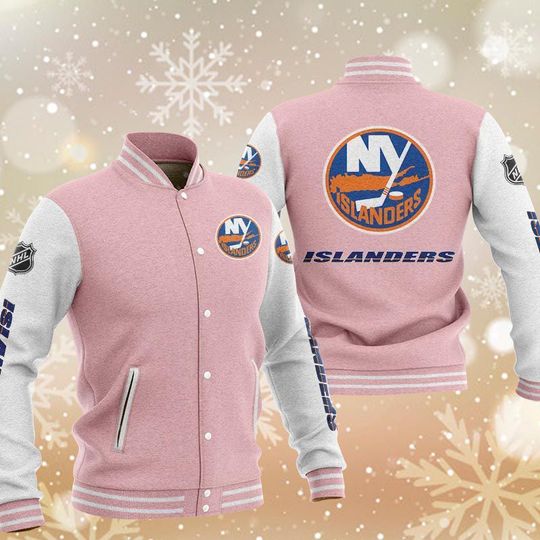 New York Islanders Varsity Baseball Jacket4