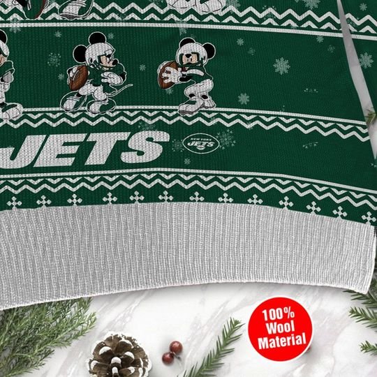 New York Jets Mickey Mouse Ugly Sweater 4 New York Jets Mickey Mouse Ugly Sweater2