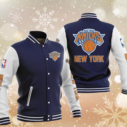 New York Knicks Varsity Baseball Jacket1