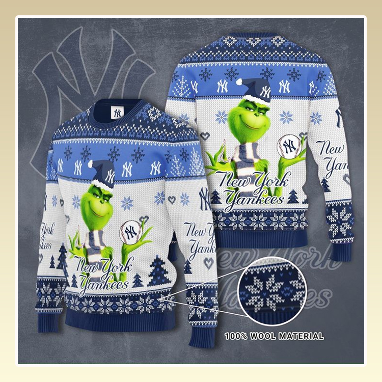 New York Yankees Custom Name Christmas Sweater 3 New York Yankees Custom Name Christmas Sweater3