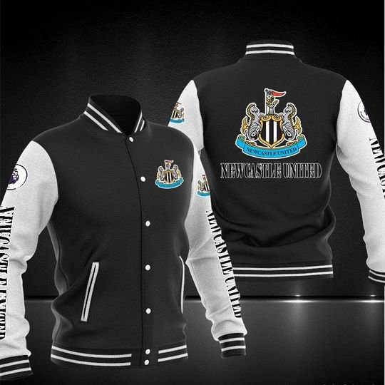 Newcastle United FC Varsity Baseball Jacket 6 Newcastle United FC Varsity Baseball Jacket
