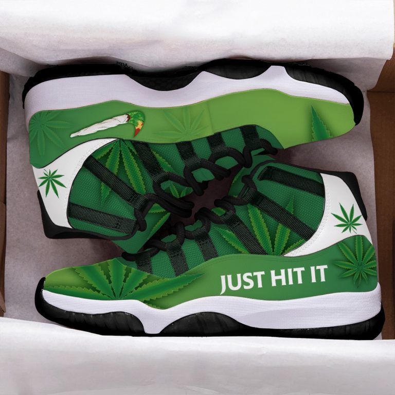 Nike Green Cannabis Just hit it Air Jordan 11 sneaker shoes (3) Nike Green Cannabis Just hit it Air Jordan 11 sneaker shoes 3