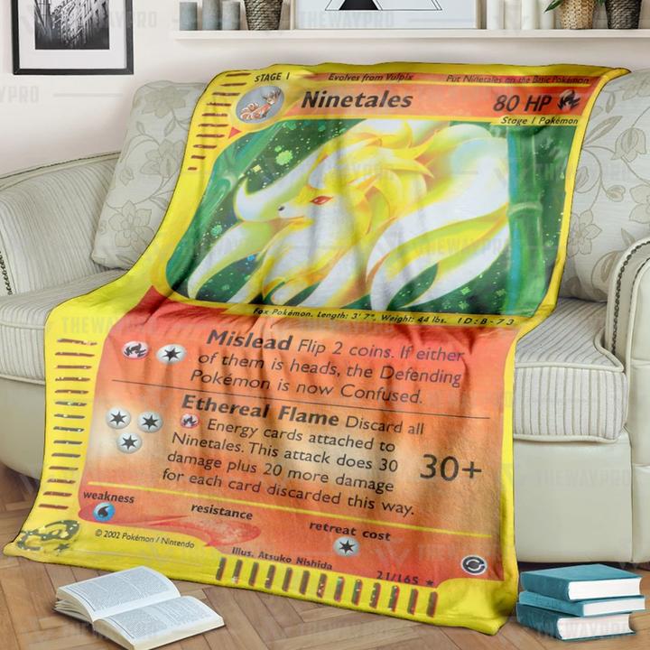 Ninetales Pokemon fleece blanket 1
