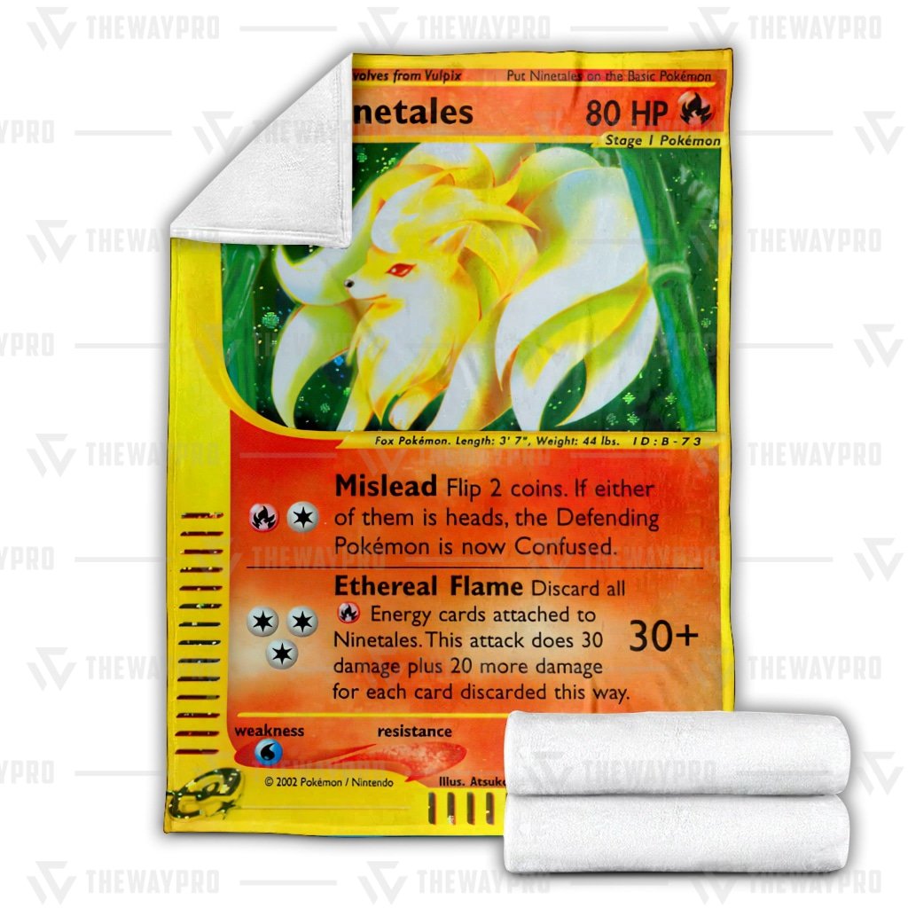 Ninetales Pokemon fleece blanket 2 Ninetales Pokemon fleece blanket 2