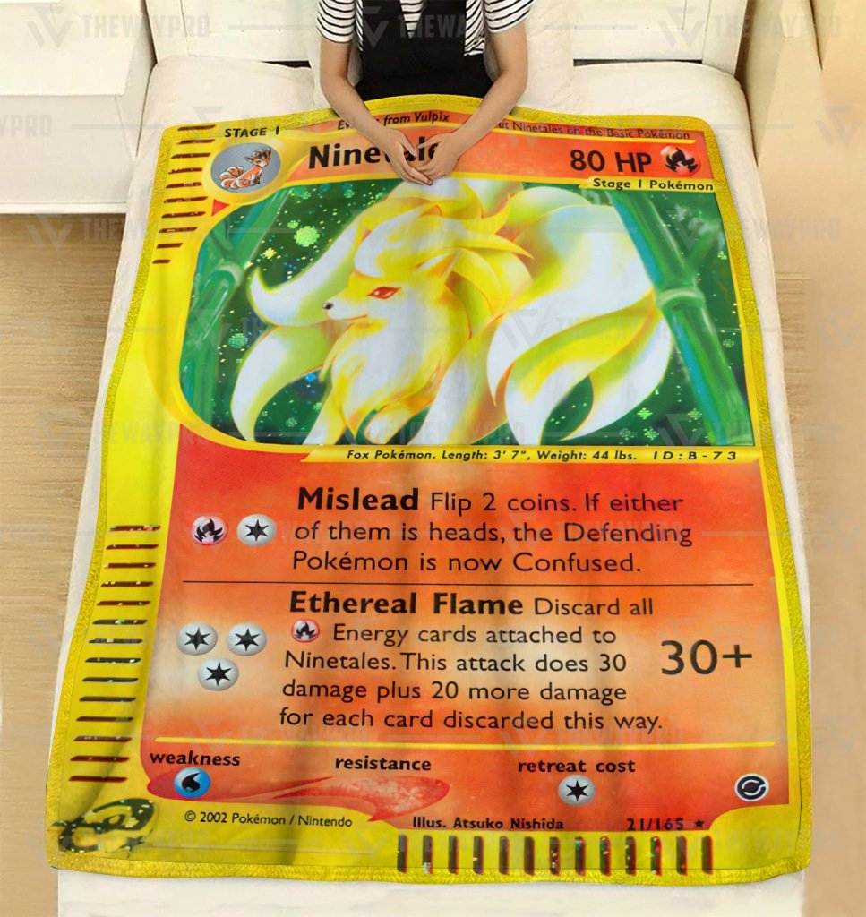 Ninetales Pokemon fleece blanket 3 Ninetales Pokemon fleece blanket