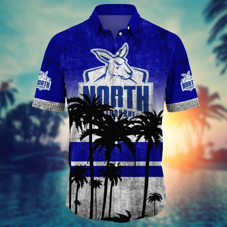 North Melbourne AFL Hawaiian shirt short 1