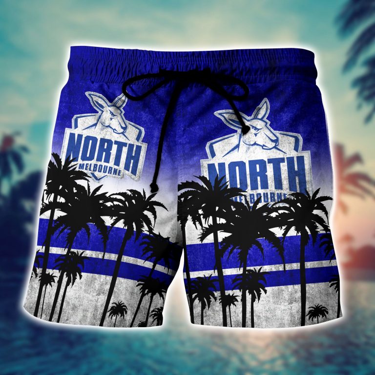 North Melbourne AFL Hawaiian shirt short 3