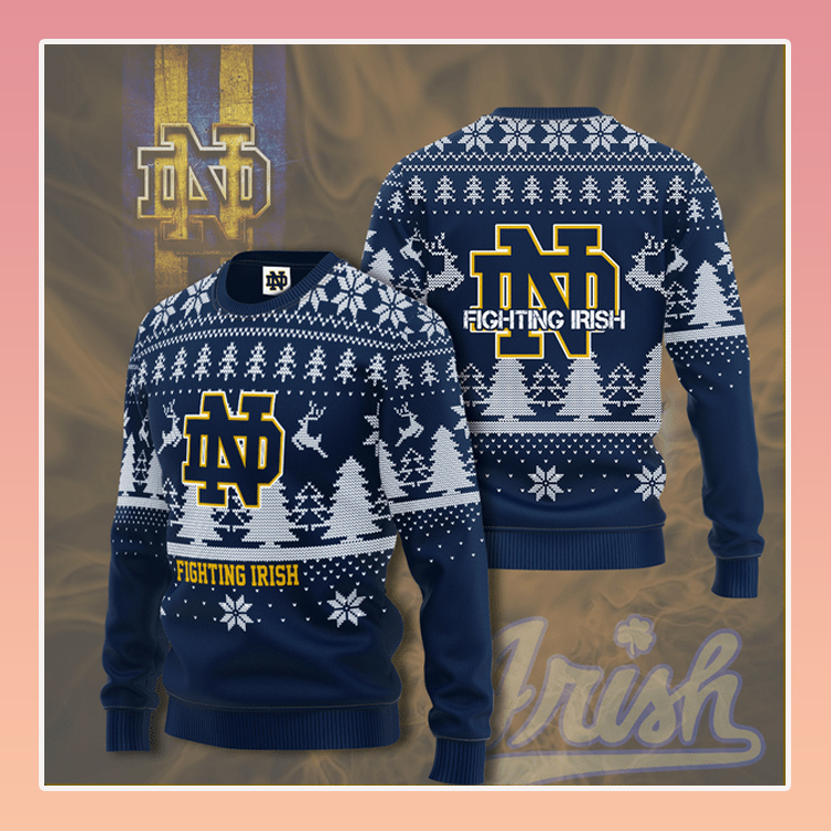 Grinch Notre Dame Fighting Irish football Christmas Sweater 3 Notre Dame Fighting Irish Christmas Sweater2