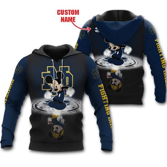 Notre Dame Fighting Irish Mickey Custom name Sweatshirt Sweater