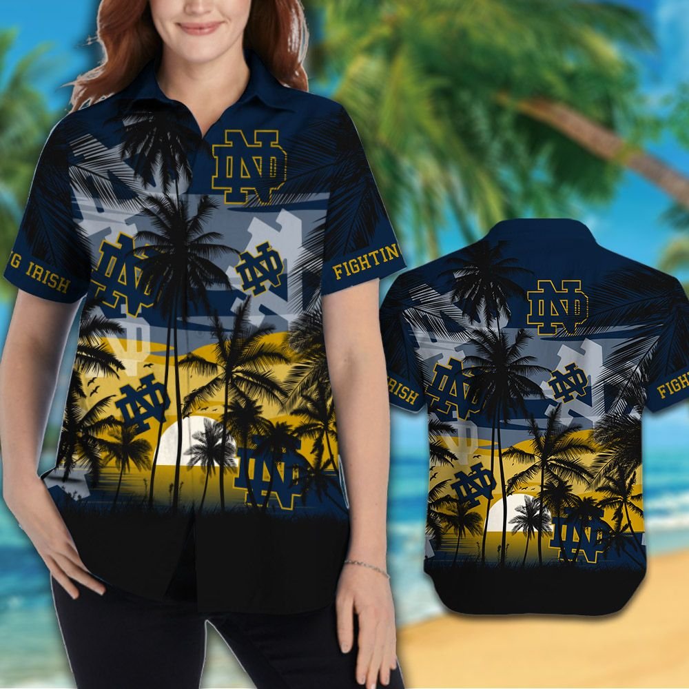 Notre Dame Fighting Irish football Tropical hawaiian shirt 5 Notre Dame Fighting Irish football Tropical hawaiian shirt 2
