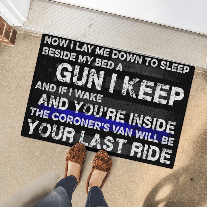 Now I Lay Me Down To Sleep Beside My Bed A Gun I Keep Doormat 4