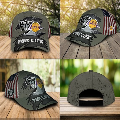 Oakland Raiders Los Angeles Lakers For Life cap hat 5 Oakland Raiders Los Angeles Lakers For Life cap hat 2