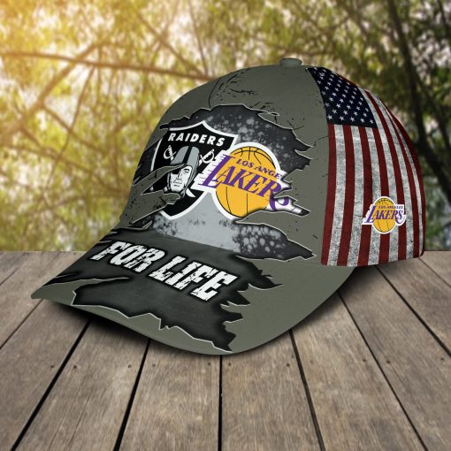 Oakland Raiders Los Angeles Lakers For Life cap hat 3 Oakland Raiders Los Angeles Lakers For Life cap hat 4