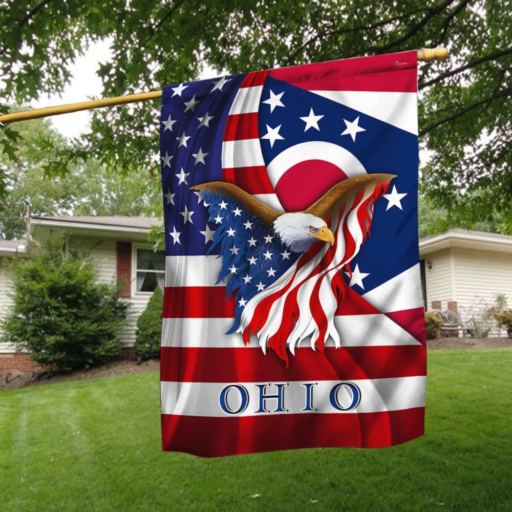 Ohio Eagle American Flag 1