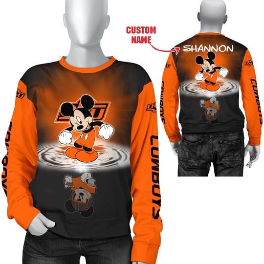 Oklahoma State Cowboys Mickey Custom name Sweatshirt Sweater2