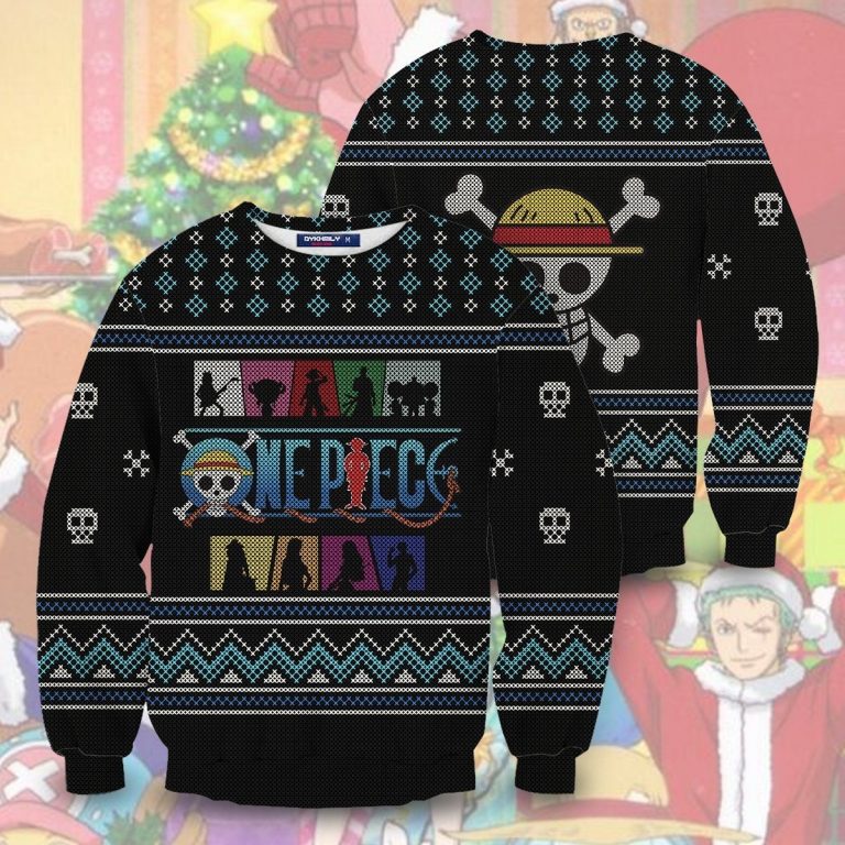One Piece Straw Hat Crew Silhouette skull Luffy sweater, sweatshirt 2 One Piece Straw Hat Crew Silhouette skull Luffy sweater sweatshirt 2
