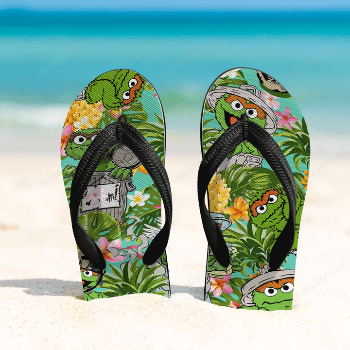 Oscar The Grouch Flip Flops Tropical 5 Oscar The Grouch Flip Flops Tropical2