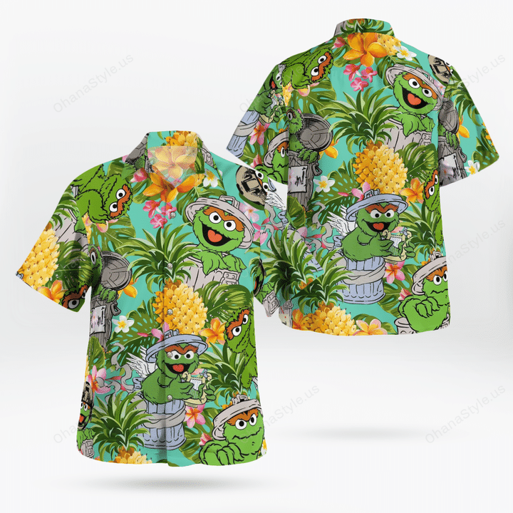 Oscar The Grouch Hawaiian Shirt