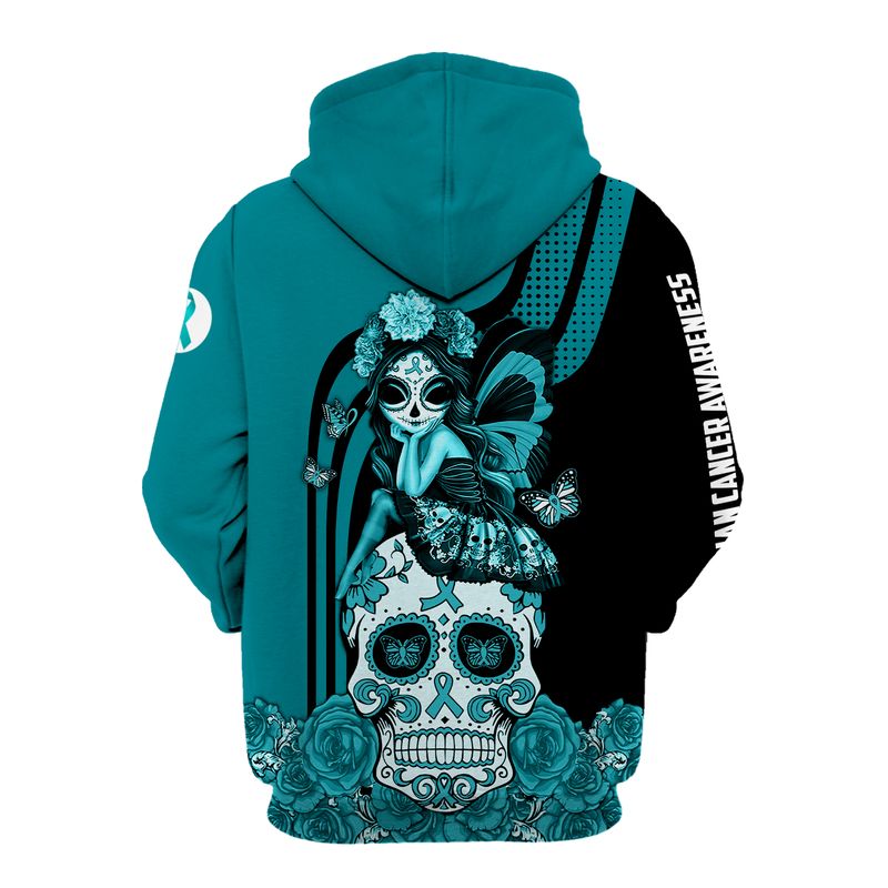 Ovarian Cancer Awareness Sugar Skull Fairy 3d shirt, hoodie 5 Ovarian Cancer Awareness Sugar Skull Fairy 3d shirt hoodie 6