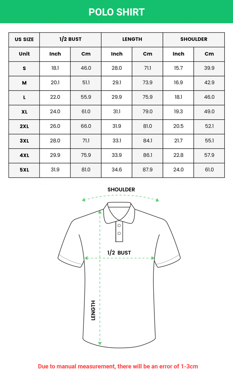 POLO SHIRT Siziechart