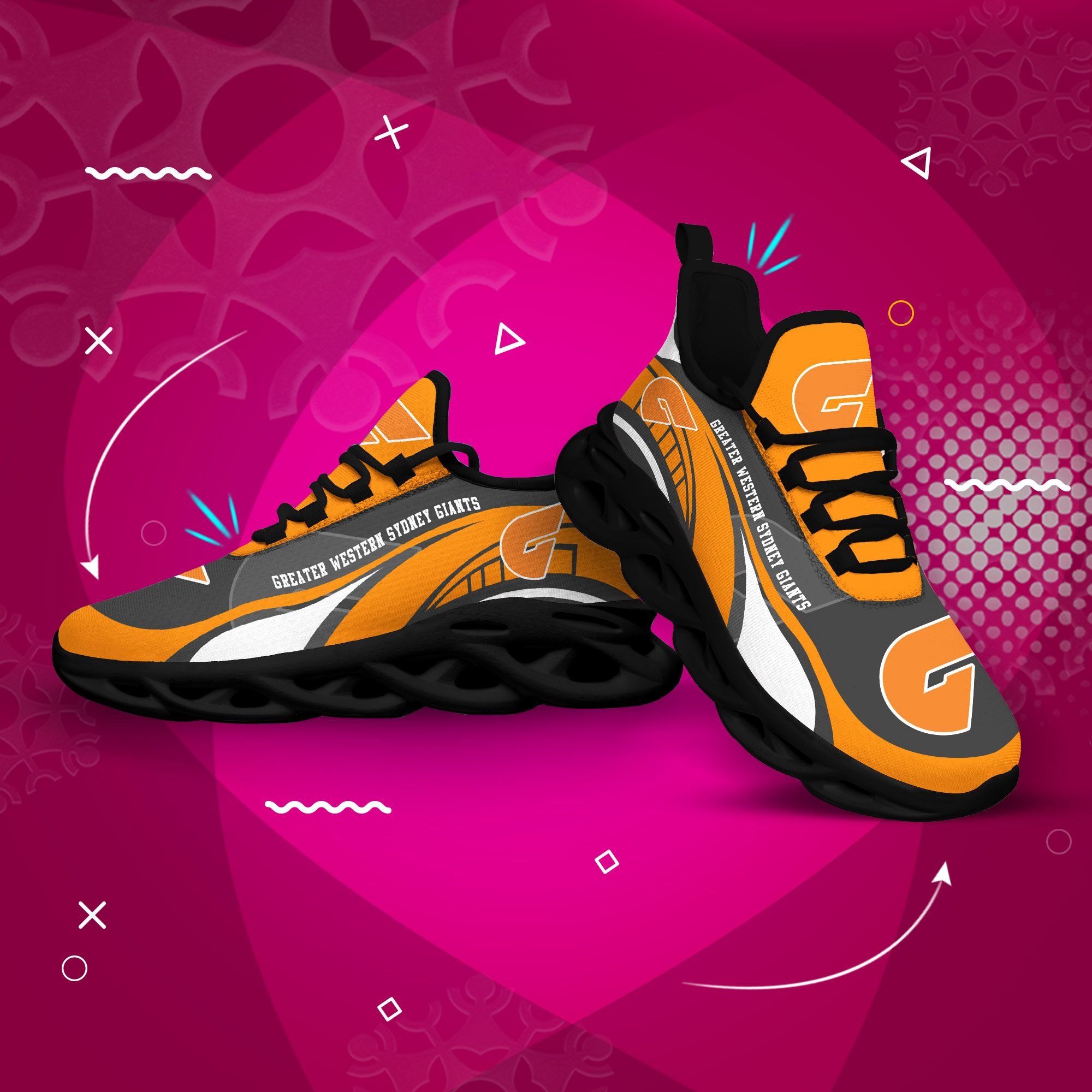 Greater Western Sydney Giants AFL clunky max soul shoes 3 Greater Western Sydney Giants AFL clunky max soul shoes 2.1
