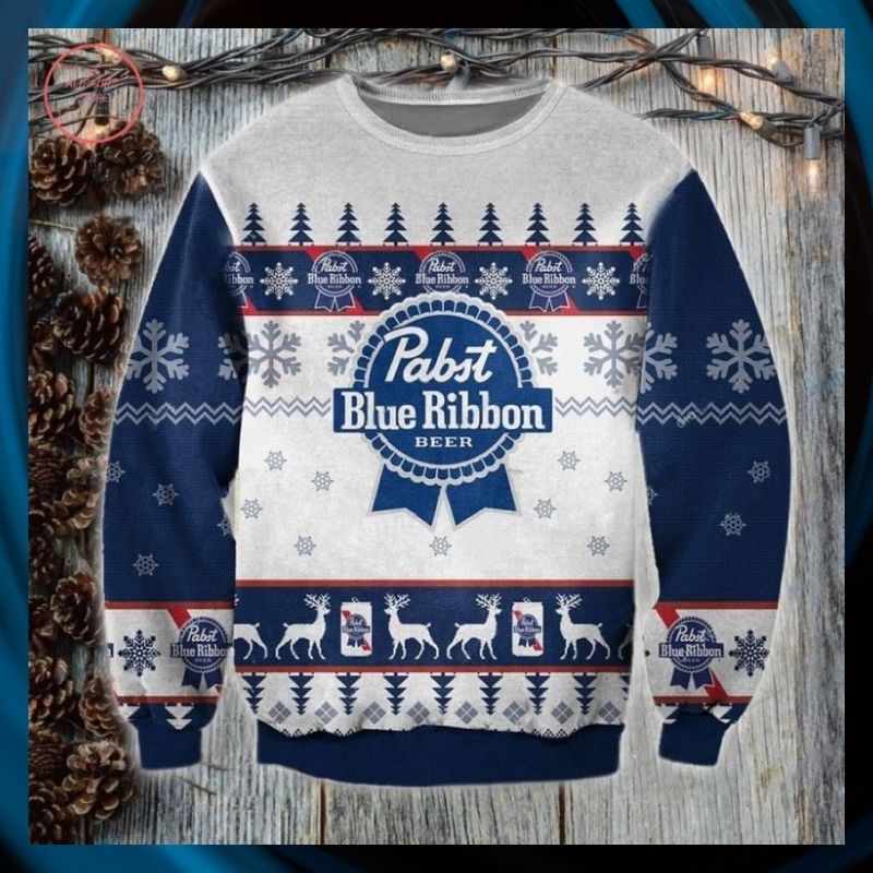 Pabst Blue Ribbon Beer Christmas sweater 21 Pabst Blue Ribbon Beer Christmas sweater 3