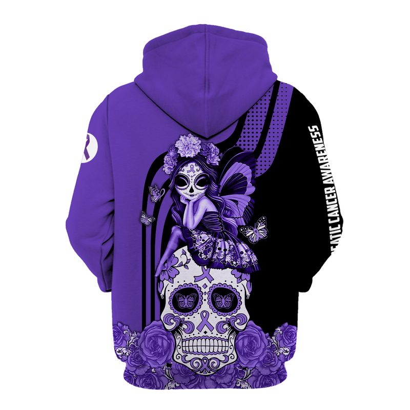 Pancreatic Cancer Awareness Sugar Skull Fairy 3d shirt, hoodie 5 Pancreatic Cancer Awareness Sugar Skull Fairy 3d shirt hoodie 6