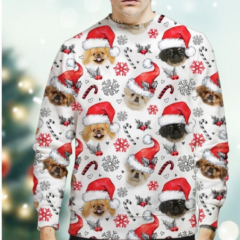 Pekingese Dog Xmas Christmas Decor sweatshirt (1) Pekingese Dog Xmas Christmas Decor sweatshirt 1