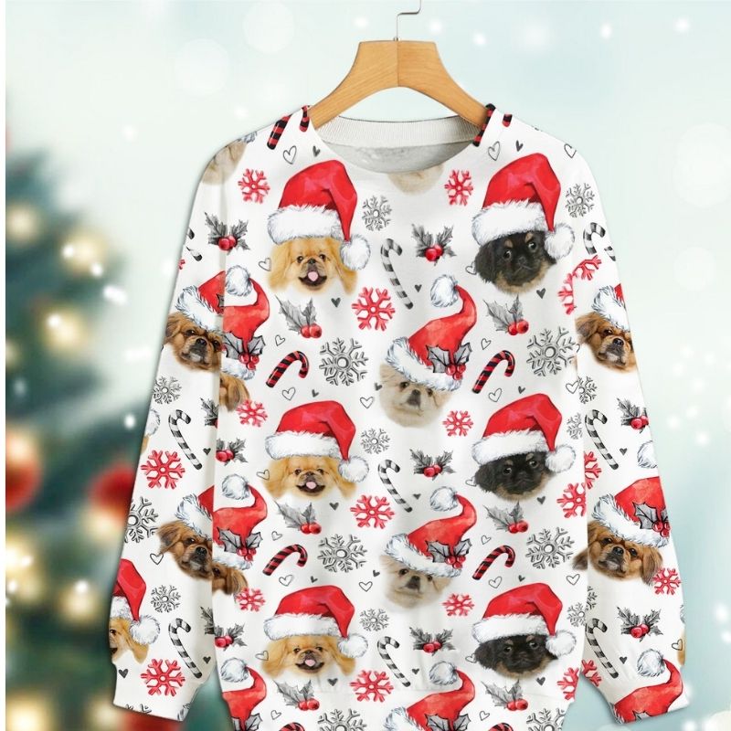 Pekingese Dog Xmas Christmas Decor sweatshirt 4 Pekingese Dog Xmas Christmas Decor sweatshirt 3