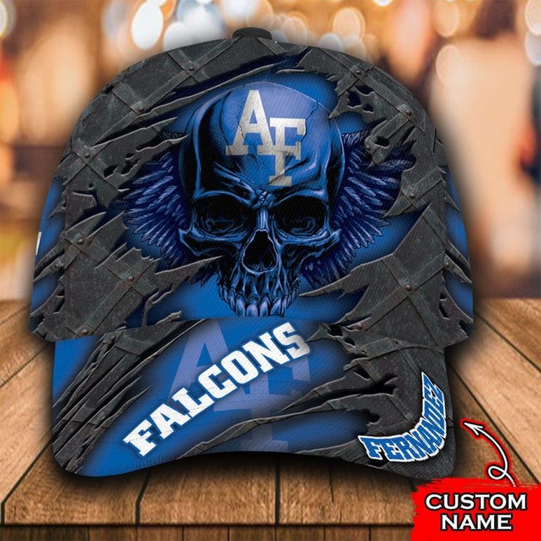 Personalized Air Force Falcons skull custom cap 1