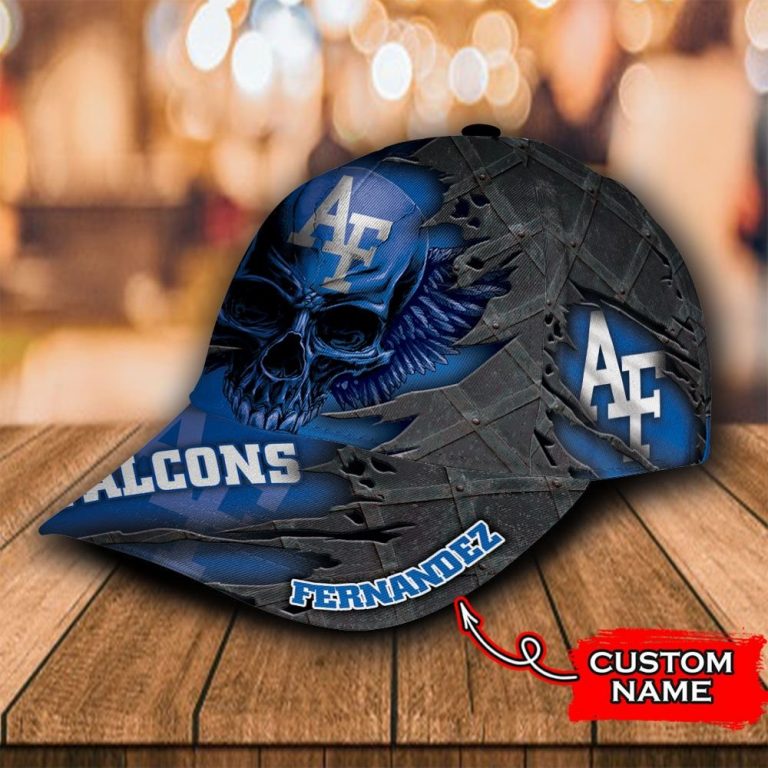 Personalized Air Force Falcons skull custom cap 3