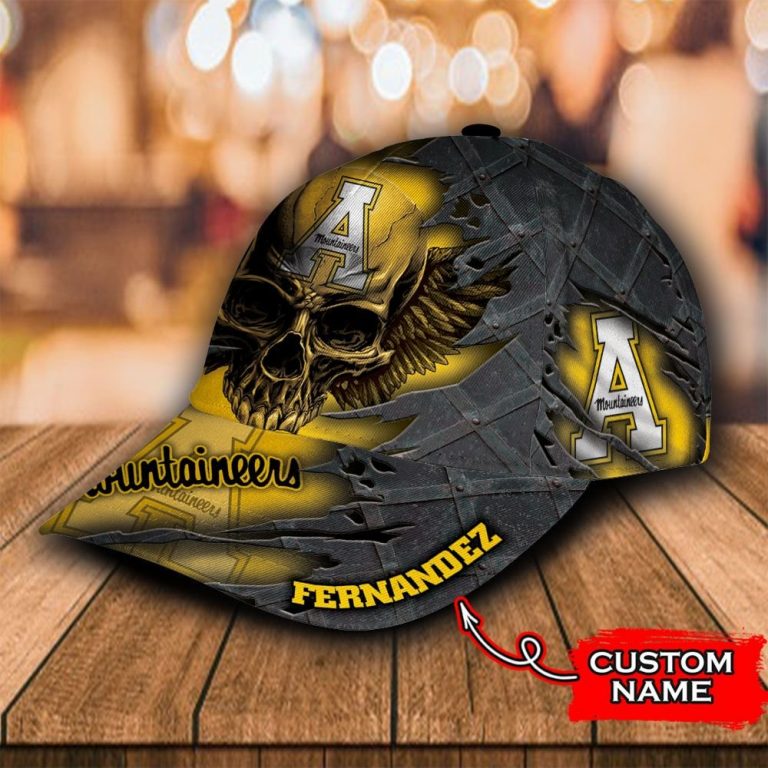 Personalized Appalachian State Mountaineers skull custom cap 3